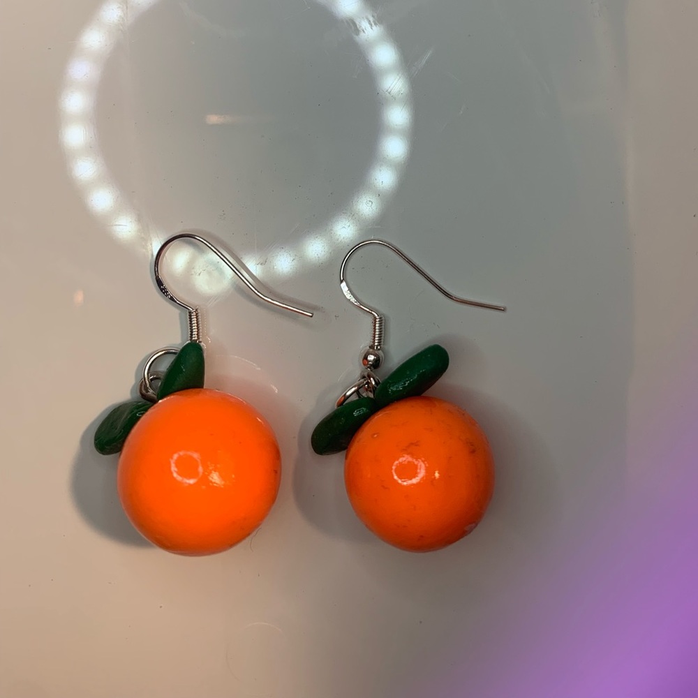 Orange Fruit Earrings-